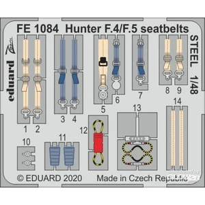 Accessoire Eduard Ceintures de sécurité Hunter F.4 / F.5 ACIER pour Airfix  1/48 EduaFE1084  - Kit de superdétail pour avions Vendu paramazon