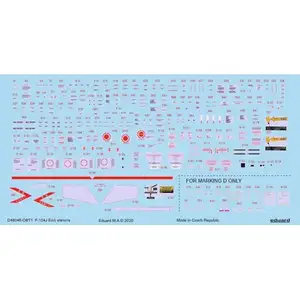 Décal Pochoirs Lockheed F-104J Starfighter Eikó 1/48 (conçus pour être utilisés avec les kits Eduard et Hasegawa)  1/48 EDD48046  - Décalcomanies pourVendu paramazon