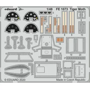 Accessoire Eduard de Havilland Tiger Moth 1/48 (conçu pour être utilisé avec les kits Airfix) 1/48 EduaFE1073 - Kit de superdétail pour avions Vendu paramazon