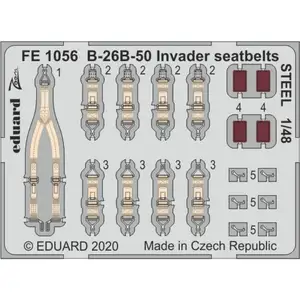 Accessoire Eduard Ceintures de sécurité Douglas B-26B-50 Invader ACIER 1/48 (conçu pour être utilisé avec les kits ICM) Comprend environ 20 des pi  1/Vendu paramazon
