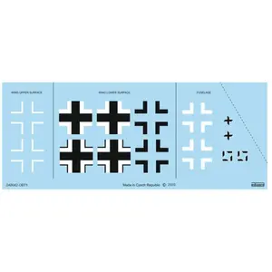 Décal Insigne national Messerschmitt Bf-109G-10 Erla 1/48 (conçu pour être utilisé avec les kits Eduard)  1/48 EduaD48042  - Décalcomanies pour avionsVendu paramazon