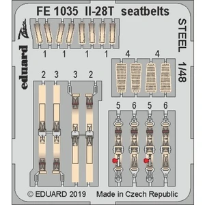 Accessoire Eduard Ceintures de sécurité Ilyushin Il-28T Beagle STEEL 1/48 (conçus pour être utilisés avec les kits Bobcat)  1/48 EduaFE1035  - Kit de Vendu paramazon