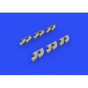 P-40 Exhaust Stacks Fishtail F.hasegawa - 1:32e - Eduard Accessories pas cher