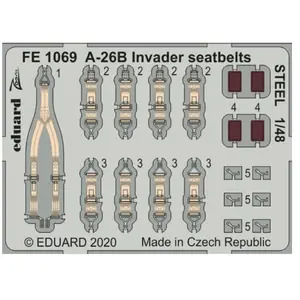 Comparateur de prix : A-26B Invader seatbelts STEEL for ICM - 1:48e - Eduard Accessories