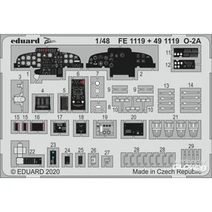 Accessoire Eduard O-2A pour ICM  1/48 EduaFE1119  - Kit de superdétail pour avions Vendu paramazon