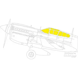 Accessoire Eduard P-40M TFace 1/32 pour TRUMPETER 1/327331276  - Masques de verrières maquettes avions 