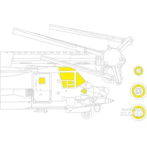 Accessoire Eduard MV-22 TFace 1/48 pour HOBBY BOSS  1/48 EduaEX774  - Masques de verrières maquettes avions Vendu paramazon