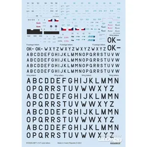 Décal Pochoirs Z-37, lettres de code et étiquettes pour Eduard 1/727307229  - Décalcomanies pour avions civils Vendu paramazon