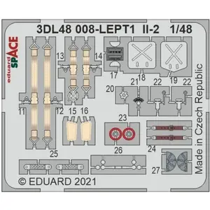 Accessoire Eduard Il-2 Decals 3D SPACE 1/48 pour ZVEZDA  1/48 Edua3DL48008  - Kit de superdétail pour avions Vendu paramazon