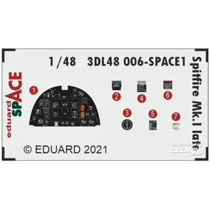 Décal Spitfire Mk.I fin SPACE 1/48 pour EDUARD  1/48 Edua3DL48006  - Décalcomanies pour avions civils Vendu paramazon