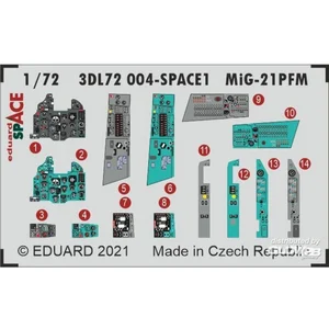 Décal MiG-21PFM SPACE 1/72 pour EDUARD 1/72Edua3DL72004  - Décalcomanies pour avions civils Vendu paramazon