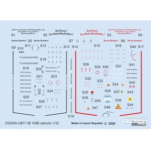Décal Pochoirs Bf 109E pour Eduard 1/327307305  - Décalcomanies pour avions militaires Vendu paramazon