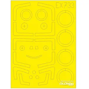 Accessoire Eduard Su-27UB pour Kitty Hawk  1/48 EduaEX733  - Masques de verrières maquettes avions Vendu paramazon