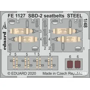 Accessoire Eduard Ceintures de sécurité SBD-2 ACIER pour Academy  1/48 7241127  - Kit de superdétail pour avions Vendu paramazon