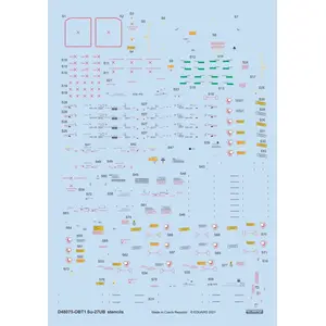 Eduard Décal Su-27UB stencils 1/48 pour kit ACADEMY / KITTY HAWK / GWH  1/48 EduaD48075  - Décalcomanies pour avions militaires Vendu paramazon