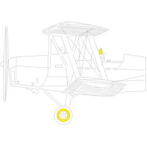 Accessoire Eduard DH. 82A Tiger Moth masque de verrière 1/32 pour kit ICM 1/32EduaJX273  - Masques de verrières maquettes avions Vendu paramazon