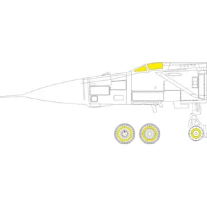 Accessoire Eduard MiG-25PD kit de superdétail 1/72 pour kit ICM 1/72EduaCX597  - Kit de superdétail pour avions 