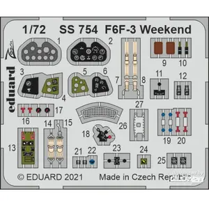 F6F-3 Week-end 1/72 EDUARD 1/72EduaSS754  - Pièces photodécoupées - usage général 
