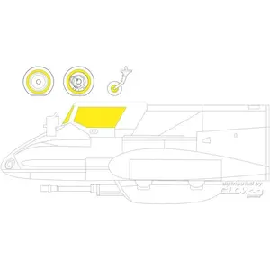 Accessoire Eduard Hs 129B TFace pour HOBBY 2000/HASEGAWA  1/48 EduaEX828  - Masques de verrières maquettes avions Vendu paramazon