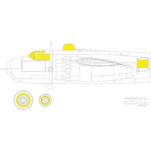 Accessoire Eduard B-25H pour HKM 1/32EduaJX287  - Masques de verrières maquettes avions 