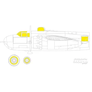 Accessoire Eduard B-25H TFace pour HKM 1/32EduaJX288  - Masques de verrières maquettes avions 