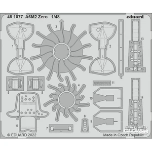 A6M2 Zéro pour EDUARD  1/48 Edua481077  - Pièces photodécoupées - usage général Vendu paramazon