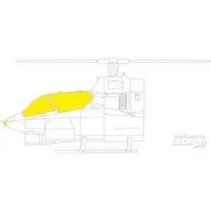 Accessoire Eduard AH-1G 1/32 pour ICM 1/32EduaJX279  - Masques de verrières maquettes avions Vendu paramazon