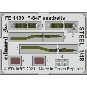 Accessoire Eduard Ceintures de sécurité F-84F ACIER 1/48 pour KINETIC  1/48 EduaFE1199  - Kit de superdétail pour avions Vendu paramazon
