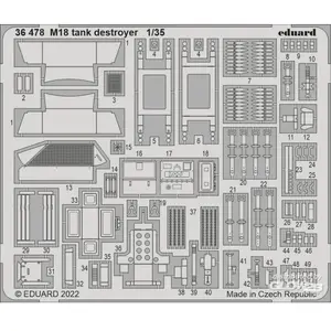 Accessoire Eduard Chasseur de chars M18 pour TAMIYA  1/35 Edua36478  - Kit de superdétail pour avions Vendu paramazon