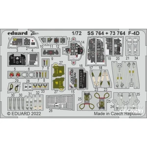 Eduard F-4D pour FINE MOLDS 1/72EduaSS764  - Pièces photodécoupées - usage général Vendu paramazon
