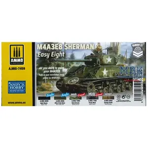 Eduard AMIG7459 M4A3E8 SHERMAN Easy Eight Weathering Set  - Ammo by Mig Consommable pour maquettes  - AMIG7459 Vendu paramazon