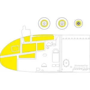 Accessoire Eduard Ar 234B TFace 1/48 pour HASEGAWA/HOBBY 2000 1/48 7309804 - Masques de verrières maquettes avions Vendu paramazon