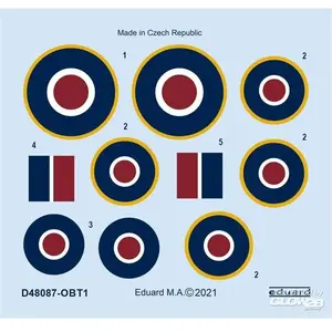 Décal Cocardes Tempest Mk.II 1/48 pour EDUARD/SPECIAL HOBBY  1/48 EduaD48087  - Décalcomanies pour avions militaires Vendu paramazon