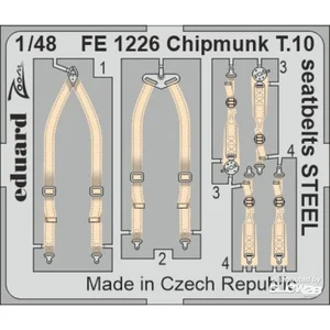 Eduard Ceintures Chipmunk T.10 ACIER pour AIRFIX  1/48 EduaFE1226  - Pièces photodécoupées - usage général Vendu paramazon