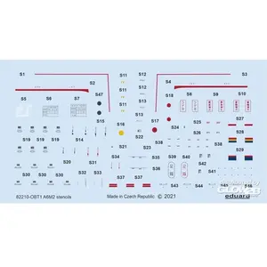 Décal Pochoirs A6M2 1/48 EDUARD  1/48 7307098  - Décalcomanies pour avions militaires Vendu paramazon