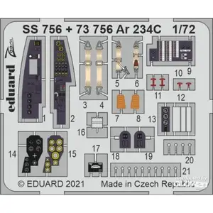 Eduard Ar 234C, pour HOBBY 2000 / DRAGON 1/727550756  - Pièces photodécoupées - usage général Vendu paramazon