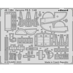 Accessoire Eduard de Havilland Vampire FB.5 ED491384  - Kit de superdétail pour avions 