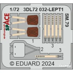 Décal Eduard SM.79 SPACE ITALERI 1/727397232 - Décalcomanies pour avions militaires Vendu paramazon