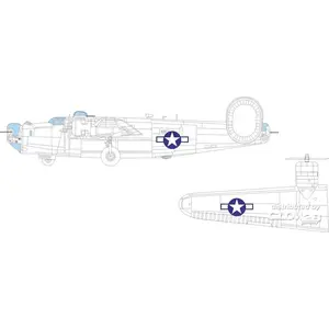 Accessoire Eduard B-24J TFace HOBBY BOSS  1/48 7371942  - Masques de verrières maquettes avions Vendu paramazon