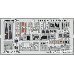 Eduard Me 410A-1 1/72 AIRFIX 1/727550817  - Pièces photodécoupées - usage général 