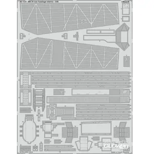 Intérieur du fuselage arrière SM.79 1/48 EDUARD  1/48 3942131  - Pièces photodécoupées - usage général 