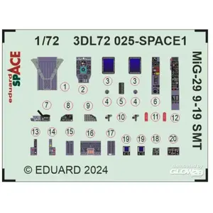Décal Eduard MiG-29 9-19 SMT SPACE 1/72 1/72Edua3DL72025  - Décalcomanies pour avions militaires Vendu paramazon