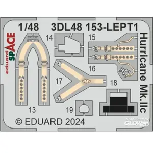 Accessoire Eduard Hurricane Mk.IIc SPACE 1/48  1/48 Edua3DL48153  - Kit de superdétail pour avions Vendu paramazon