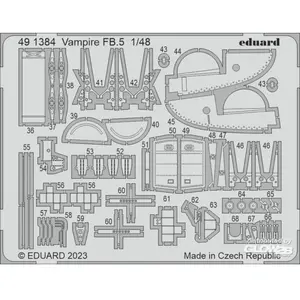 Eduard Vampire FB.5 1/48  1/48 7257394  - Pièces photodécoupées - usage général Vendu paramazon