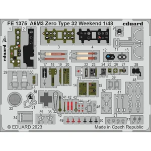 Accessoire Mitsubishi A6M3 Zero Type 32 Weekend 1/48 (designed to be used with Eduard kits) EduaFE1375  - Kit de superdétail pour avions Vendu paramazon