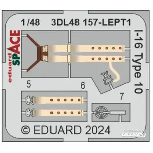 Décal I-16 Type 10 ESPACE 1/48 EDUARD  1/48 7398157  - Décalcomanies pour avions civils Vendu paramazon