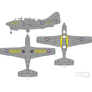 Accessoire Eduard Gannet AS.1/AS.4 national & a/c marking 1/48 AIRFIX  1/48 EduaEX1018  - Masques de verrières maquettes avions Vendu paramazon