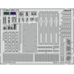 Accessoire Eduard Lockheed-Martin F-35A Lightning II 1/72 (designed to be used with Tamiya kits) Edua73808  - Kit de superdétail pour avions Vendu paramazon