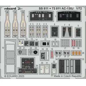 Accessoire Eduard Lockheed AC-130J Hercules interior 1/72 (designed to be used with Zvezda kits) Edua73811  - Kit de superdétail pour avions Vendu paramazon