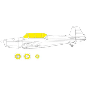 Accessoire Zlin Z-526 Trenér Master TFace 1/48 (designed to be used with Eduard kits) EduaEX983 - Masques de verrières maquettes avions Vendu paramazon